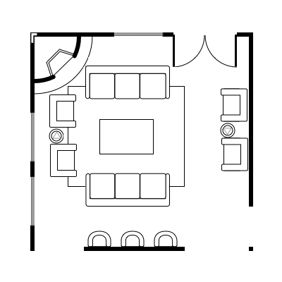 11. The Peaceful Host Living Room Floor plan
