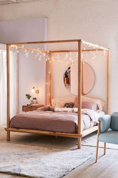 canopy bed, boho canopy bed, urban outfitters canopy bed, eva wooden canopy bed