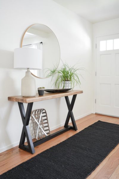 foyer, console table, entryway runner 