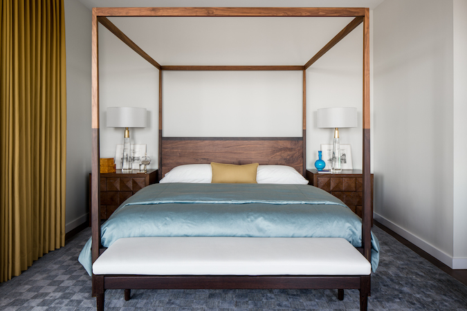 canopy bed, midcentury modern canopy bed