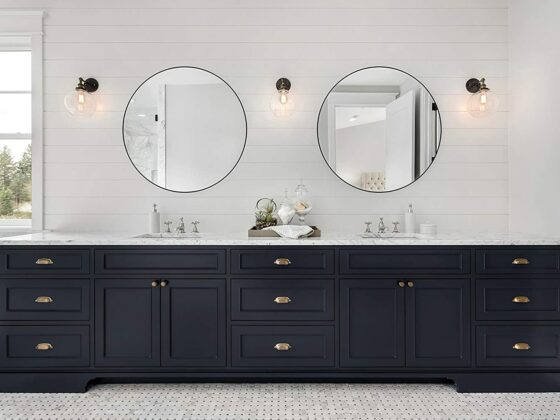 Hang The Perfect Bathroom Mirror, How High To Hang Powder Room Mirror
